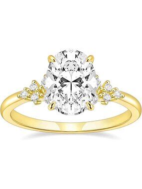 Stunning 3CT Oval Cut CZ Engagement Ring & Eternity Wedding Band, Sizes 3-12